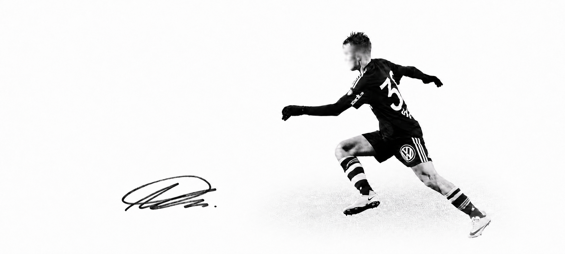 Fotbollsspelare och grundarens autograf